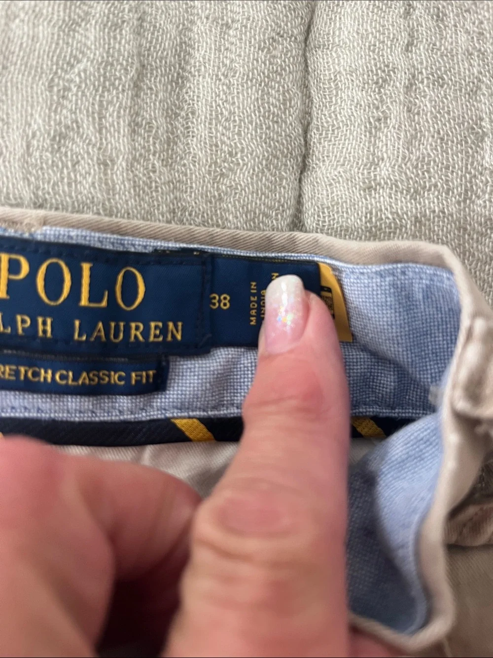 Polo by Ralph Lauren Tan Flat-Front Cotton Shorts